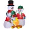 Edge Collections - 55.1" x 47.2" - Multicolor - Joyful Inflatable Snowman Family with LED Lights - 1 Piece